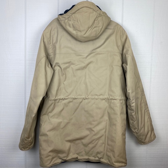 London Fog Outdoors Unlimited Tan Quilted Heavy Winter Jacket w/ Hood 44 X-Long - Picture 5 of 8